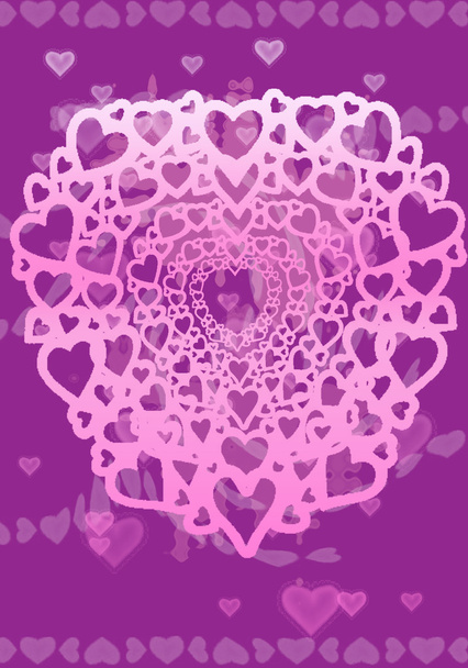 Hearts texture background - Photo, image