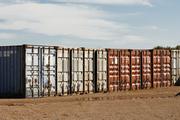 Shipping Export Freight Containers - Photo, Image