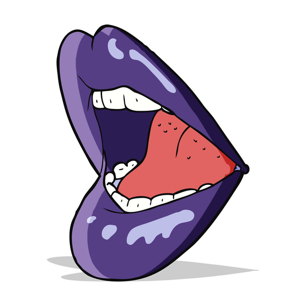 boca abierta de dibujos animados
 - Vector, imagen