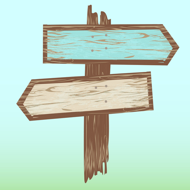 pijlen houten teken - Vector, afbeelding