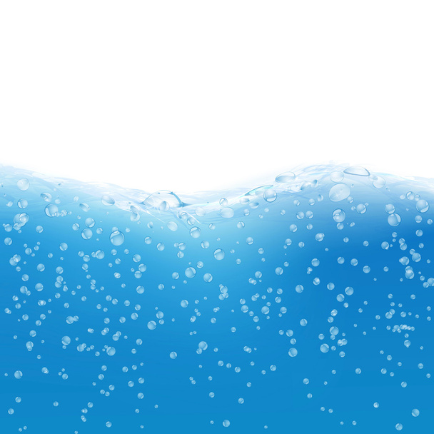 抽象的な青い水の背景 - ベクター画像