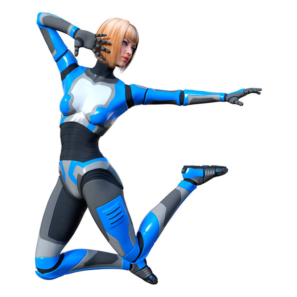 3d rendering of a female android - Foto, Imagem