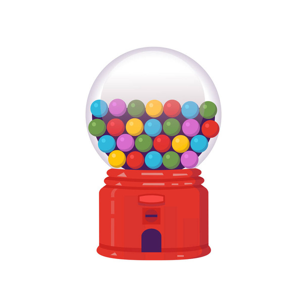  Distributeur automatique de boules de gomme. Illustration vectorielle isolée sur fond blanc - Vecteur, image