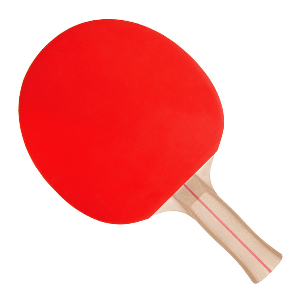 Raquette pour ping-pong sur fond blanc
 - Photo, image