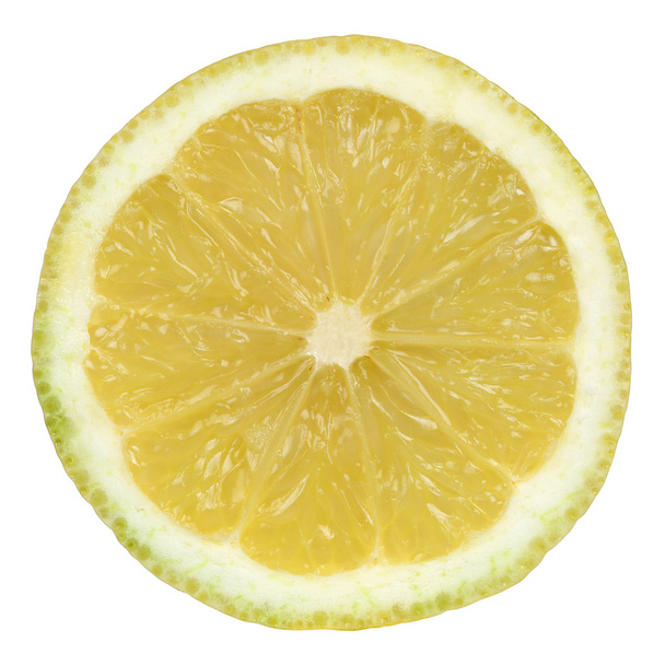 Sliced lemon on a white background - Фото, изображение