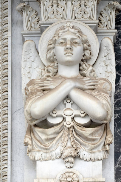 Angel statue in front of the basilica of Saint Paul Outside the Walls, Rome, Italy - Фото, зображення