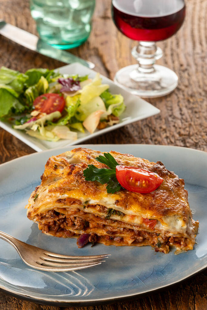 lasagna with chicken and cheese - Zdjęcie, obraz