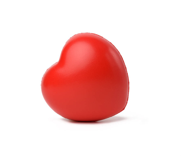 red heart on white background - Foto, afbeelding