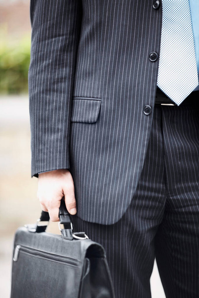 businessman with briefcase and bag - Zdjęcie, obraz