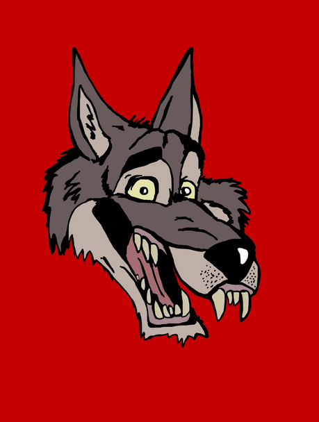 grote boze wolf - Foto, afbeelding