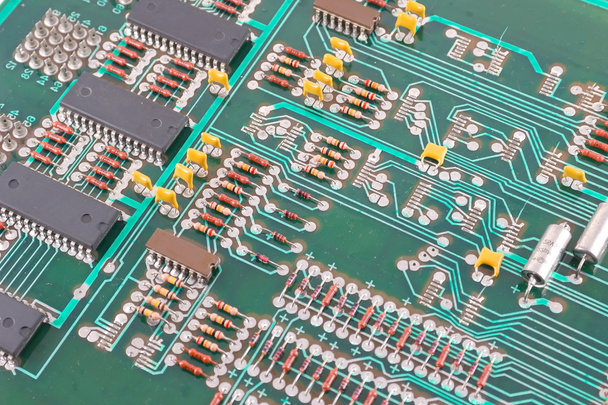 Old electronic circuit board - Φωτογραφία, εικόνα