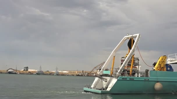 Boot im Meer von Trapani - Filmmaterial, Video