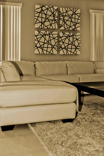 interior of a modern living room - Фото, изображение