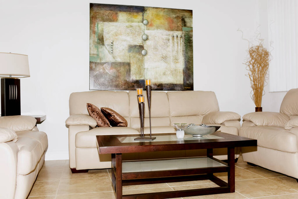 modern living room interior with sofa and table - Zdjęcie, obraz