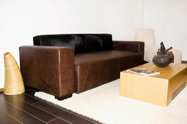 modern living room interior with sofa and table - 写真・画像