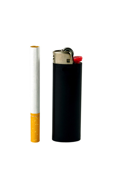 Lighter with cigarette - Photo, Image