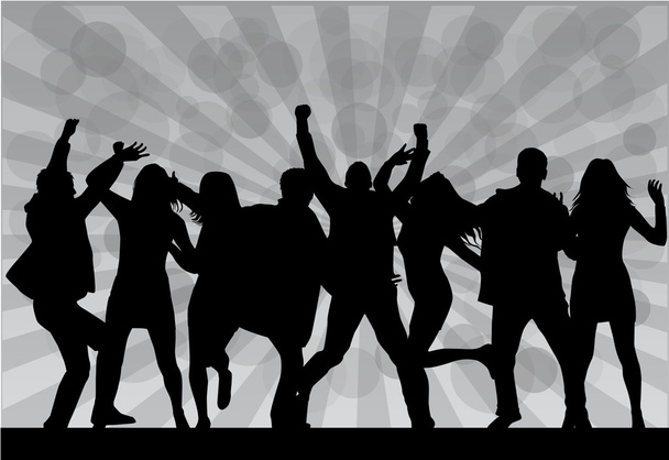 Dancing silhouettes - Vector, Image