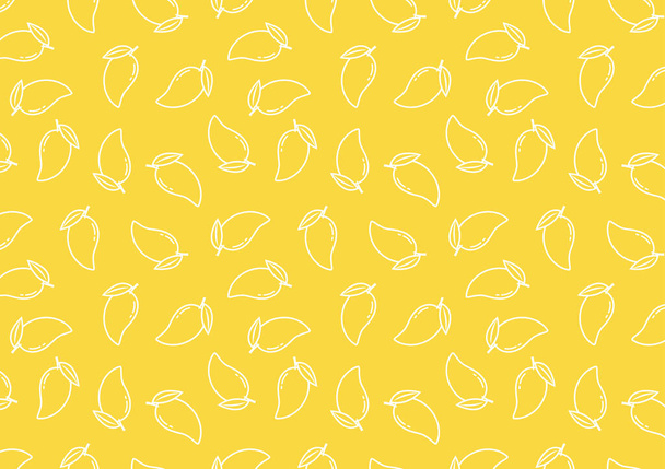 Mango pattern wallpaper. Mango symbol vector. - Vector, afbeelding