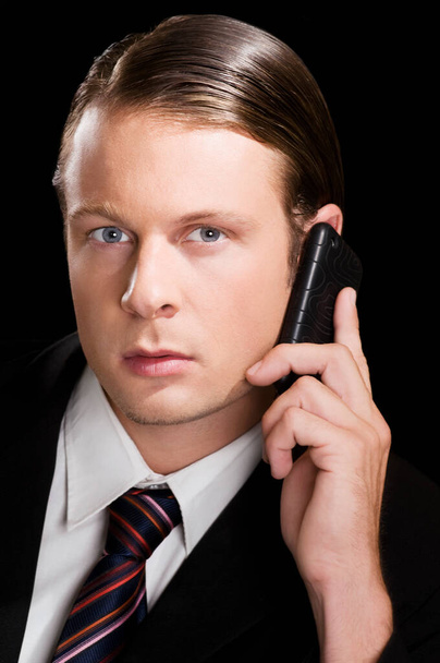 portrait of a young businessman with a phone - Foto, Imagem