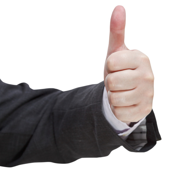 front view of thumbs up sign - hand gesture - Photo, Image