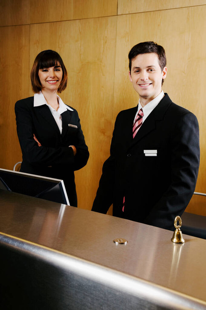 portrait of a young business couple in the office - Fotó, kép