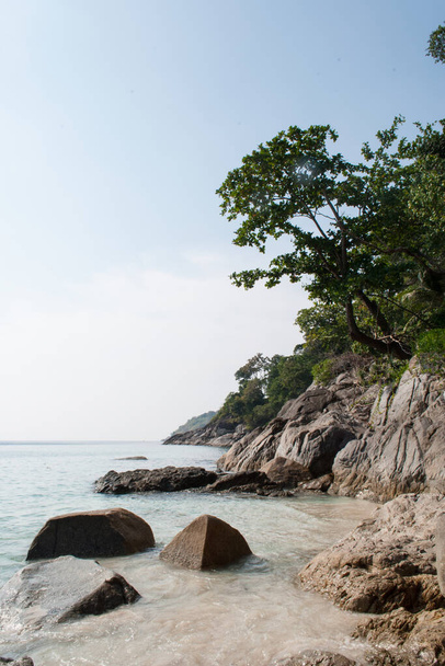 Beach, Rocks, Sea, Trees, Phuket, Thailand - Fotoğraf, Görsel