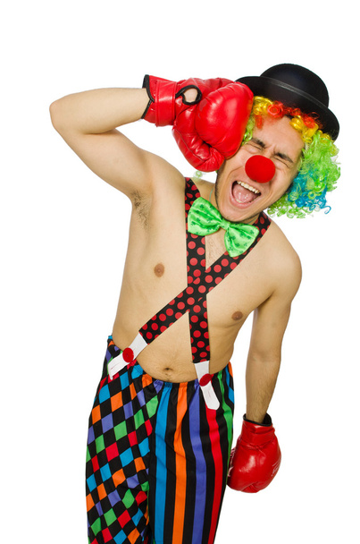 clown met bokshandschoenen - Foto, afbeelding