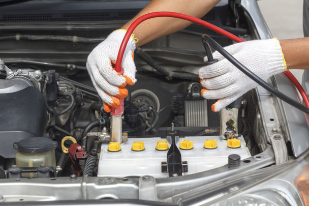 Hand of auto mechanic. Car repair service. - Photo, Image