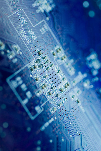 close up of electronic circuit board - Fotó, kép