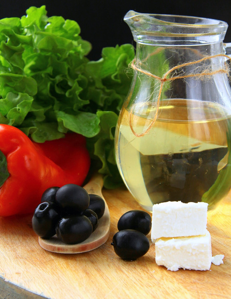 Ingredients for a Greek salad - Photo, Image