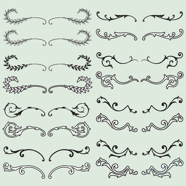 Floral divider and borders - Vector, Image