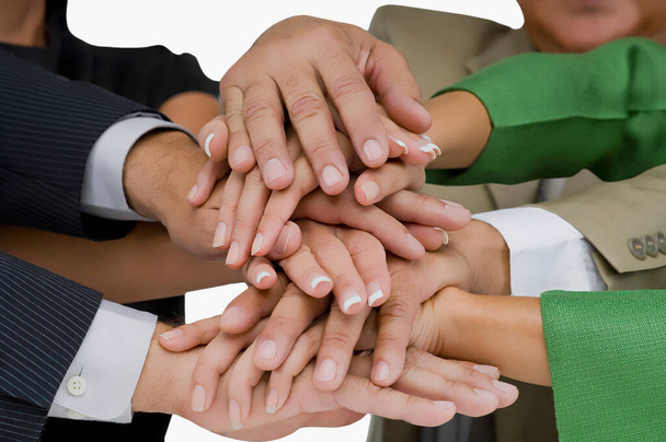 group of business people joining hands together - Фото, изображение