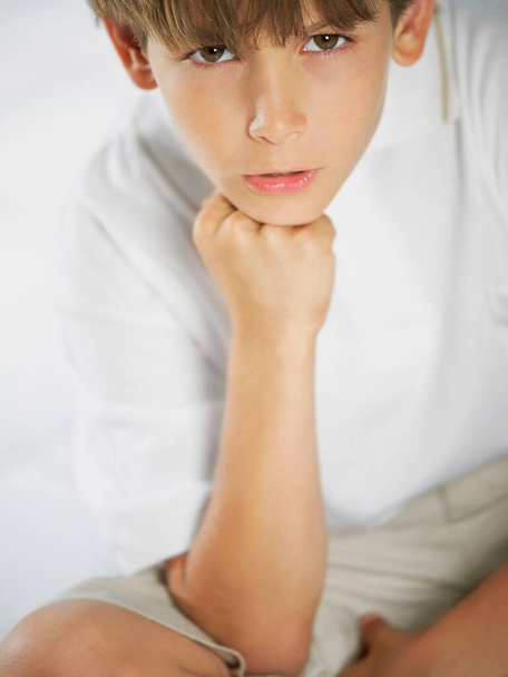 portrait of a young man with a serious face - Fotó, kép