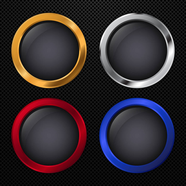 Set of glossy luxury buttons. Vector illustration EPS10 - Vettoriali, immagini