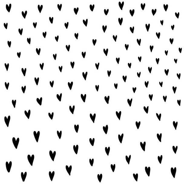 Cornice a forma di cuore vettoriale con pennello isolato su sfondo bianco disegno disegnato a mano per San Valentino icona web, simbolo, segno, matrimonio romantico, biglietto d'amore - Vettoriali, immagini