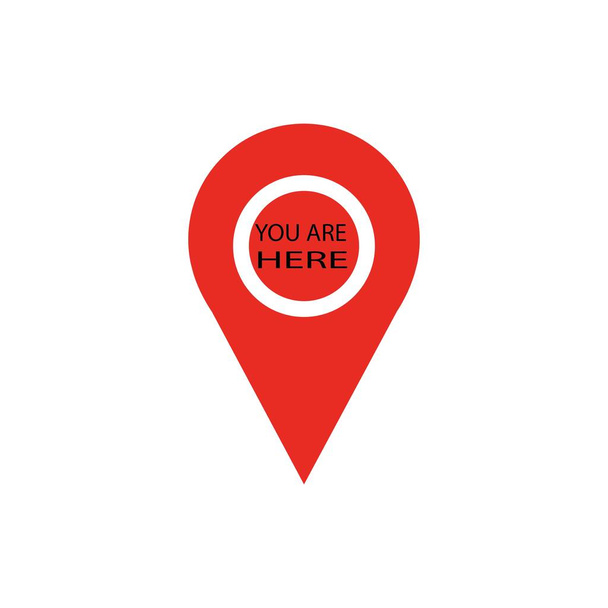 You are here sign icon. Info map pointer with your location - Vettoriali, immagini