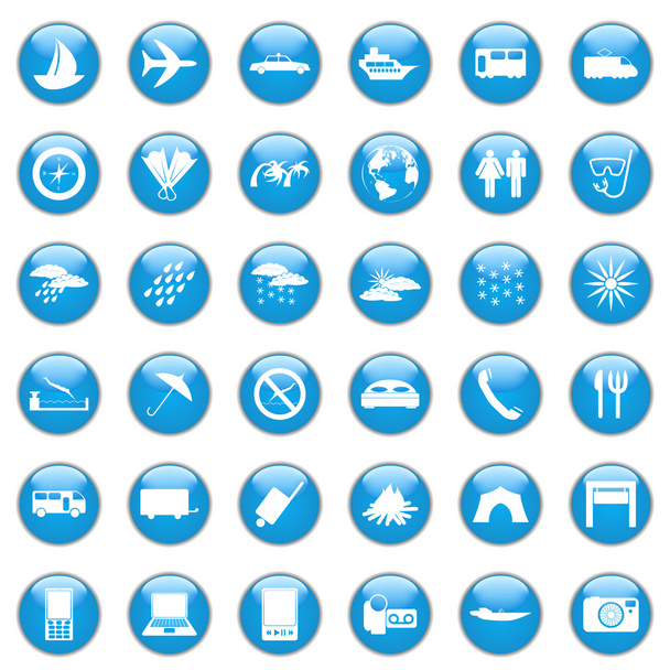 conjunto de ícone de viagem - Vetor, Imagem
