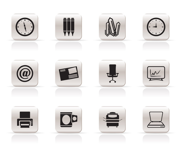 Business and Office tools icons - Вектор,изображение
