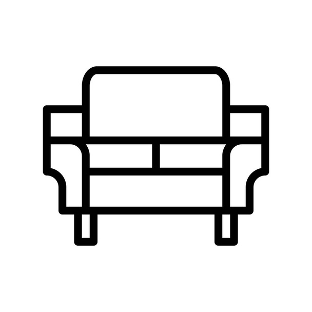 Ilustracja wektor i logo sofa oulines stylu. ikona na białym tle. Ikona z nowoczesnej kolekcji do projektowania aplikacji mobilnych i webowych. Ładny design idealny.. - Wektor, obraz