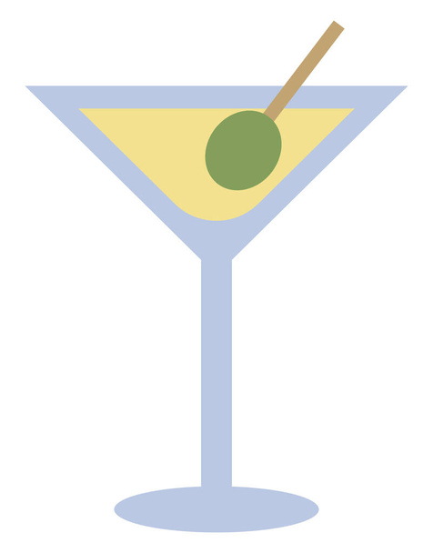 Holiday cosmopolitan coctail, icon illustration, vector on white background - Vector, Image