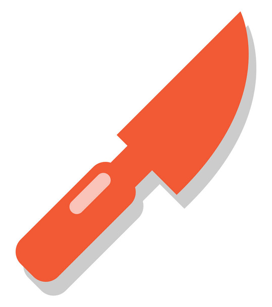 Red knife, icon illustration, vector on white background - Διάνυσμα, εικόνα