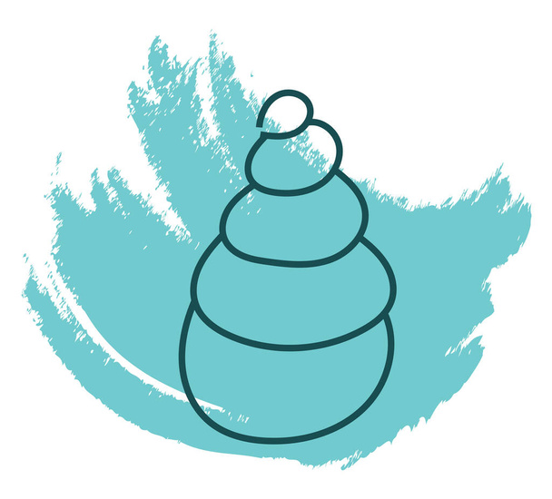 Langweilige Turmschnecke Muschel, Symbolabbildung, Vektor auf weißem Hintergrund - Vektor, Bild