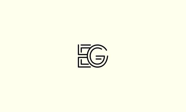 Abstract letterS EG logo design. Creative,Premium Minimal emblem design template. Graphic Alphabet Symbol for Corporate. Business Identity. Initial EG vector element - Vector, Image