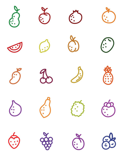 Vers fruit, icoon illustratie, vector op witte achtergrond - Vector, afbeelding