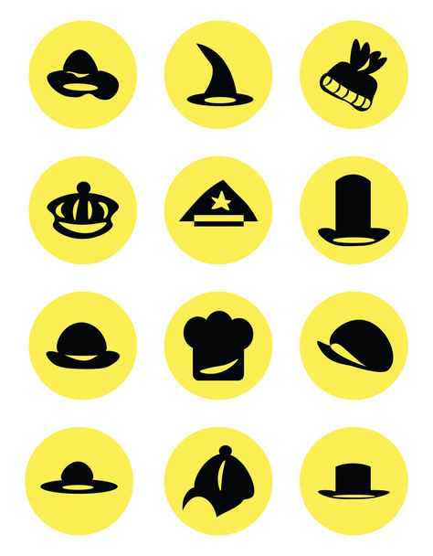 Toegankelijke hoeden, icoon illustratie, vector op witte achtergrond - Vector, afbeelding