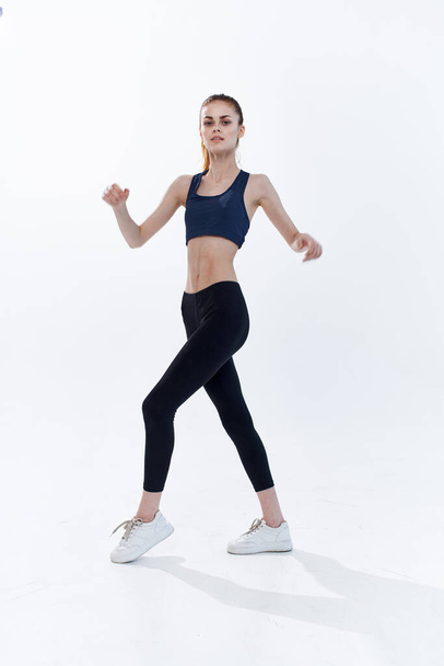 athletic woman slim figure gym workout energy lifestyle - Фото, зображення