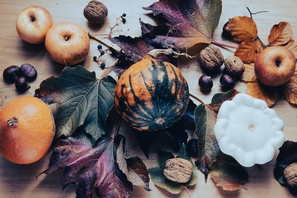 Temat jesieni: warzywa i kolory jesieni - Zdjęcie, obraz