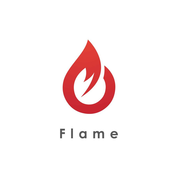 Ohnivý plamen ilustrační logo šablona - Vektor, obrázek