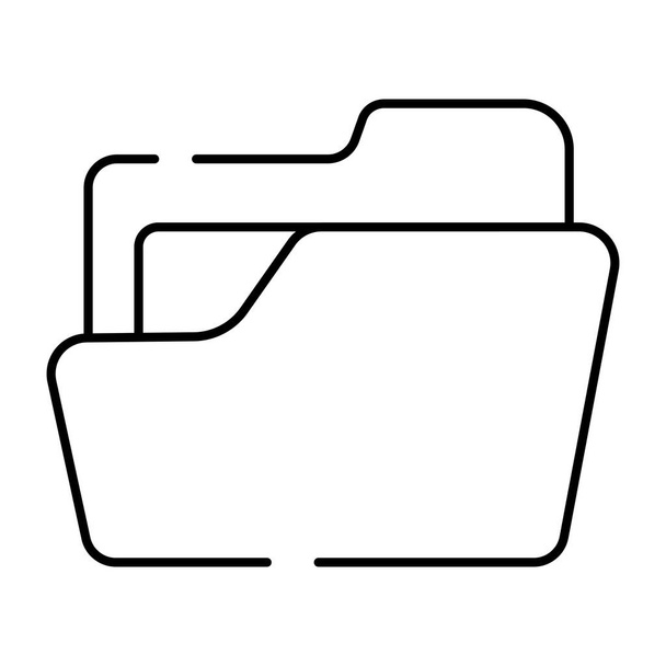 Icono de diseño moderno de la caja del documento, vector de carpeta - Vector, imagen
