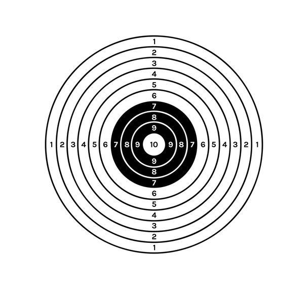 black and white target - Vector, Image